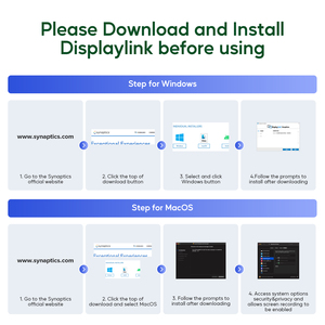 PULWTOP Displaylinkトリプルディスプレイユニバーサルドッキングステーション、MacBook M1/M2/macOS/Windows用の2つのHDMIと2つの<span class=keywords><strong>DisplayPort</strong></span> - Product Image 6