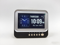 Jam Dinding Digital ODM 7 Inci dengan Termometer, Kalender Cuaca, Dukungan Daya Plug-in, dan Pengembangan UI yang Dapat Disesuaikan