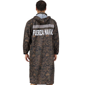 Imperméable camouflage Yafang pour homme avec fermeture éclair et boutons, poncho de randonnée une pièce pour adultes - Product Image 5