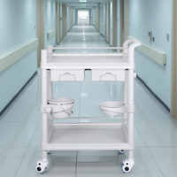 Chariot d'Anesthésie Multifonctionnel en Plastique ABS pour Hôpital, Chariot Médical d'Urgence pour Médicaments, Design Moderne, 4 Roulettes Individuelles