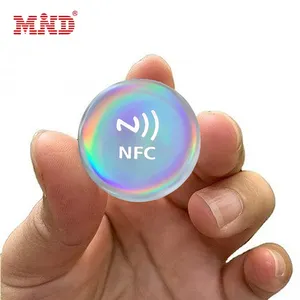 Tags High Quality Custom Epoxy Resin Social Media Phone RFID NFC Sticker Tags 13.56MHz Frequency