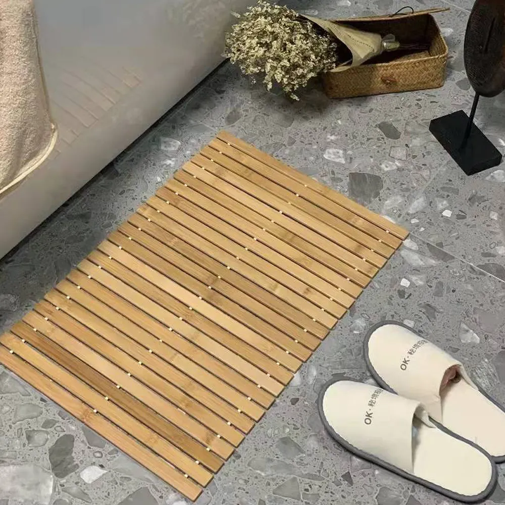 Tabletex doğal ahşap banyo paspas mutfak su geçirmez paspaslar yaz kilim küvet Spa Sauna kaymaz paspaslar