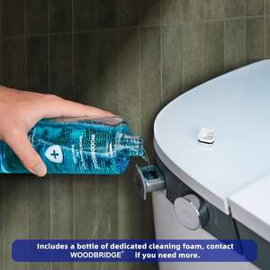 Toilette intelligente allongée à siphon en S, ouverture/fermeture automatique, chasse d'eau 1000g MaP, protection en mousse, capteur de pied, séchage, chasse automatique, hauteur ADA, siège chauffant - Product Image 5