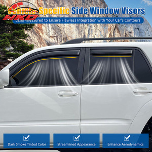 สำหรับ Toyota 4Runner 03-09 ชุดบังแดดหน้าต่างแบบ In-Channel 4 ชิ้น อะคริลิคสีรมควัน - Product Image 3