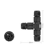 Câble électrique étanche IP68 pour extérieur, connecteur de câble de type T à 3 broches pour micro-onduleur solaire