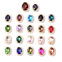 Groothandel DIY losse glazen strass steentjes elastische netklemketting handgestikte kristallen platte strass steentjes voor schoenen