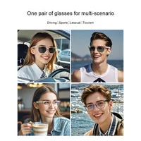 Lunettes Intelligentes de Haute Qualité 5,3 Pouces Anti-Lumière Bleue pour l'Extérieur avec Fonction de Changement de Couleur et Casque Audio Compatible Appels