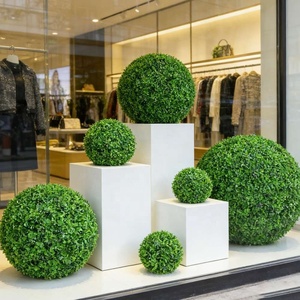 Boules de topiaire artificielles en gros, plantes suspendues en buis synthétique, écologiques et résistantes aux UV pour mariages et Noël - Product Image 5