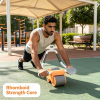 Rouleau de fitness à rebond automatique au design tendance pour hommes et femmes adultes, pour l'entraînement abdominal, la minceur de la taille et la combustion des graisses