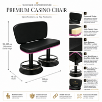 Fauteuils double SUCCESSOR pour deux personnes, chaises de casino pour table de poker et machine à sous, mobilier de jeu commercial de luxe