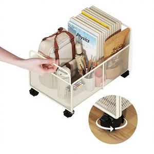 Boîte <span class=keywords><strong>de</strong></span> rangement <span class=keywords><strong>pour</strong></span> livres sous le bureau avec roulettes <span class=keywords><strong>pour</strong></span> étudiants, grande capacité, design gain <span class=keywords><strong>de</strong></span> place - Product Image 3