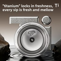Bouteille d'eau isotherme en titane pur, grande capacité, portable, pour affaires, avec infuseur à thé personnalisable, isolation sous vide 6 heures, idéale comme cadeau