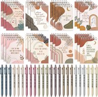 Lot de 48 carnets spirales personnalisés avec couverture en carton, design minimaliste pastel, versets bibliques, 5,5x4,7 pouces, pour adolescentes