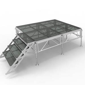 Precio al por mayor fácil de instalar 4 Patas de aluminio escenario podio antideslizante al aire libre escenario plataforma concierto escenario podio para eventos - Product Image 2