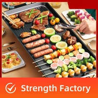 Gril de BBQ électrique de table sans fumée gril électrique multifonctionnel de gril de gril de teppanyaki de table