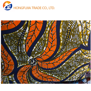 Tissu <span class=keywords><strong>pagne</strong></span> de qualité supérieure, véritable tissu wax africain Ankara, batik tissé uni, coton organza, vert doré bleu, pour la <span class=keywords><strong>couture</strong></span> - Product Image 4