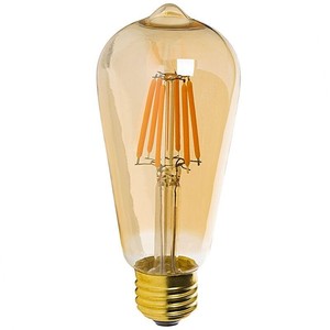 ST64 6 Wát Filament Ánh Sáng Bulb Antique Edison Cổ Điển <span class=keywords><strong>LED</strong></span> Amber Màu 60 Wát Bóng Đèn Sợi Đốt Thay Thế - Product Image 3