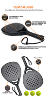 Raquettes de padel professionnelles en fibre de carbone de premier rang 2026, marque personnalisée, raquettes de tennis directement du fabricant chinois