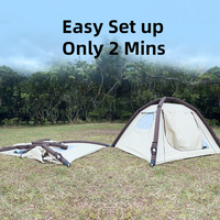 Tente de camping gonflable solaire imperméable avec panneaux solaires 52W, installation facile en 2 minutes, tente gonflable avec pompe électrique pour le glamping
