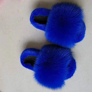 2021 donna pantofole sandali nuovo Custom vera <span class=keywords><strong>visone</strong></span> diapositive di lusso pelliccia di volpe sandali <span class=keywords><strong>ciabatte</strong></span> per donna - Product Image 4