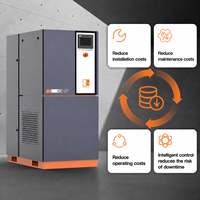 Compresseur d'air à vis compact lubrifié 7,5 kW 13 bars avec panneau de commande intelligent et moteur pour système d'automatisation