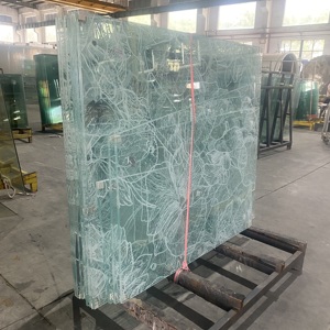 Decorative Ceramic Fritted Laminated Tempered <b>Glass</b> Custom Floral <b>Print</b> Safety <b>Glass</b> For High End Interior <b>Glass</b> Partition - Product Image 6