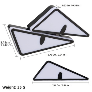 Nuevo Par de Luces Decorativas LED Triangulares para Motocicleta, Diseño de Ojo de Demonio, 12V IP67, 6 Colores: Rojo, Azul, Verde, Blanco, Amarillo, Ámbar - Product Image 6