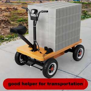 Chariot de transport électrique à quatre roues, chariot à plateau électrique, chariot à main, véhicule de transport, camion à plateau à quatre roues - Product Image 6
