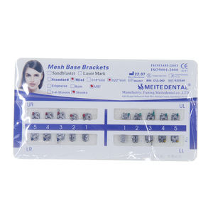 100 Set di <span class=keywords><strong>Brackets</strong></span> Ortodontici Dentali <span class=keywords><strong>Mini</strong></span> <span class=keywords><strong>MBT</strong></span> 022 con <span class=keywords><strong>Base</strong></span> a Rete - Product Image 6