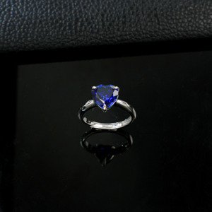 S925 Silver Sapphire <b>Ring</b> - Product Image 3