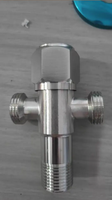 Vanne d'angle à haute pression 3/8 avec accessoire de cuisine pour robinet de corps en acier inoxydable à noyau en céramique