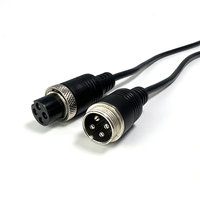 Kabel Encoder Penerbangan Tahan Air GX16 4 Pin Kustom, Kabel Sinyal Motor Stepper, Kabel Pengontrol LED RGB