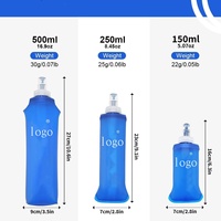 Bouteille d'eau en tpu pliable et pliable pour le sport Flacon souple pour l'extérieur, voyages, sports d'escalade, etc.