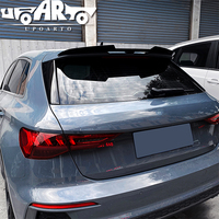 Accessoires de véhicule HS ABS plastique aile lèvres becquet aile en Fiber de carbone pour Audi A3 8Y Sportback hayon 2021 2022 2023