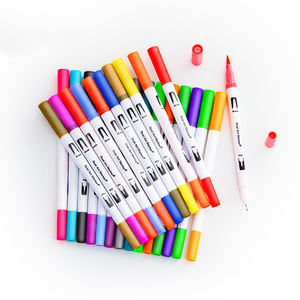 Marché professionnel facile à mélanger <span class=keywords><strong>aquarelle</strong></span> stylo ensemble 120 couleurs <span class=keywords><strong>double</strong></span> tête <span class=keywords><strong>feutre</strong></span> <span class=keywords><strong>pointe</strong></span> marqueurs d'art non effaçables avec vente en gros - Product Image 4