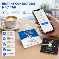 Carte de visite RFID NFC programmable 13,56 MHz, autocollant pour fenêtre, étanche et résistant aux intempéries