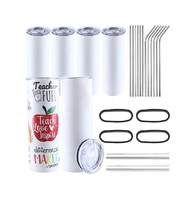 Mug de voyage et de sport en acier inoxydable 304 de 20 oz avec couvercle à paille, personnalisable avec logo, pour sublimation