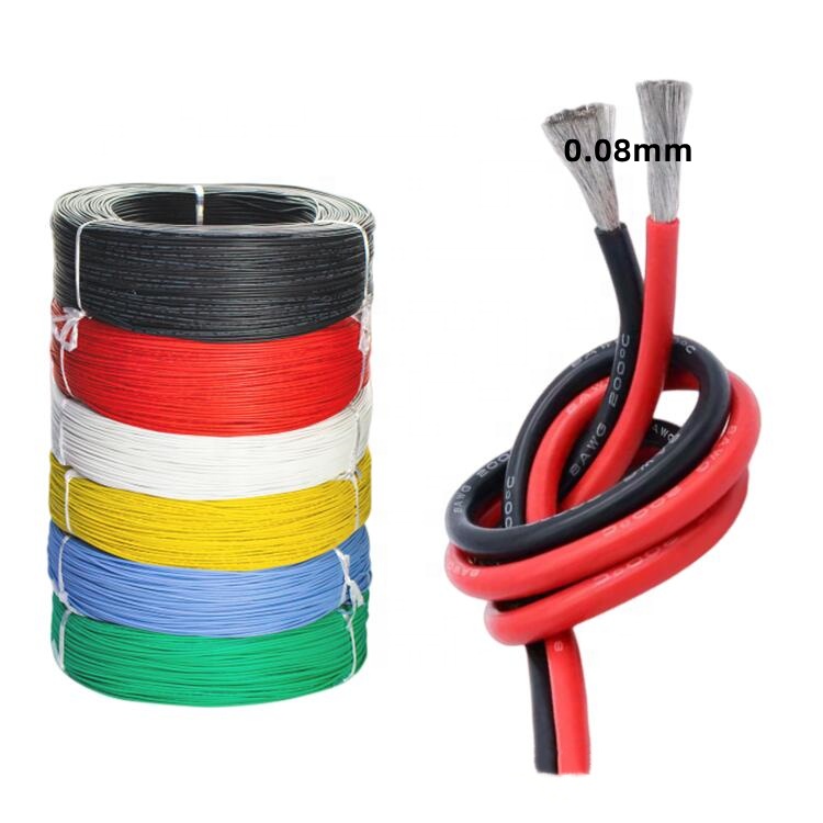 Cable de silicona de cobre resistente al calor para batería Lipo Rc, Cable de alta temperatura de 2awg, 4awg, 6awg, 8awg, 12awg, 14awg