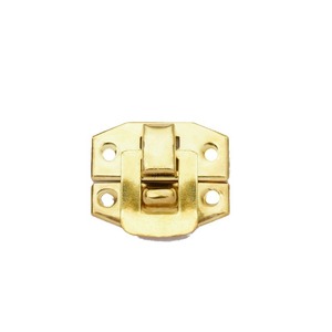 Boucle à ressort 24x10x8mm pour boîte en bois, quincaillerie d'emballage, métal durable, placage fer, jaune, bronze antique, argent - Product Image 3