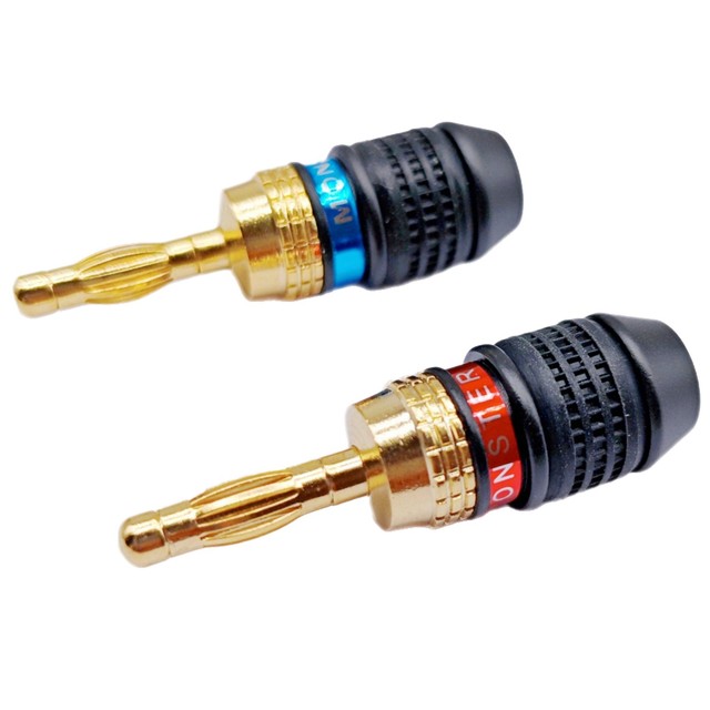 Monster Banana Head Pure Copper Gold-plated Speaker Wire Plug
