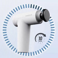 Mini pistolet de massage électrique à 4 têtes, moteur sans balais, 9 vitesses, contrôle de la chaleur et de la vitesse, accessoire de spa à domicile, coffret cadeau
