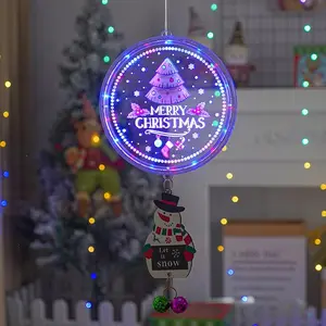 新款圣诞节日窗帘悬挂带音乐的发光二极管灯圣诞歌曲由电池盒供电厂家价格中国制造