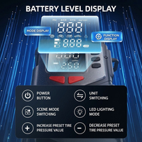 Compresseur d'air portable 12V avec manomètre numérique, démarreur intelligent 12000mAh et pince de démarrage ABS