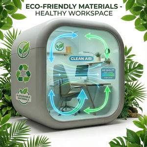 Cabina de Oficina Prefabricada Insonorizada para Reuniones, Cabina Telefónica para Llamadas Privadas y Trabajo, Cabina Acústica Removible para Oficina - Product Image 4