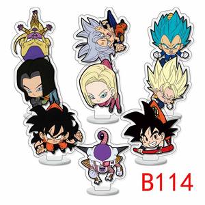 6CM 9 unids/set artesanías de plástico DRAGON BAII Buu <span class=keywords><strong>Goku</strong></span> Vegeta Cell accesorios decoración escritorio figura acrílico Anime soporte placa - Product Image 2