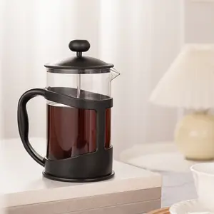 Uzun borosilikat cam kahve makinesi cam plastik fransız basın taşınabilir çaydanlık piston