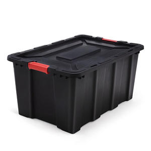 กล่องเก็บของพลาสติกขนาด 100 ลิตร พร้อมฝาปิด กล่องเครื่องมือขนาด 27 แกลลอน แบบซ้อนได้ ทนทาน - Product Image 6