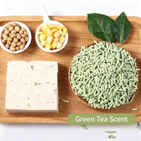 Litière pour chat au tofu à prix d'usine, 100 % écologique, litière naturelle biodégradable, sable original thé vert pêche, vente en gros