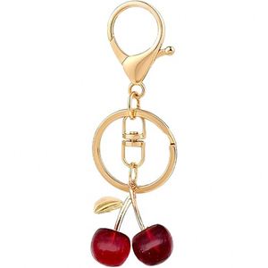 Personalized Cherry Bag Charm Cute Key Chains Strawberry Purse Charms for Handbags <b>Custom</b> Packaging OEM ODM Manufacturer Bulk - Product Image 1