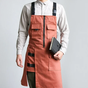 Tablier sans manches en jean pour hommes et femmes pour nettoyer le café coiffeur jardinage Restaurant serveur vêtements de travail - Product Image 3
